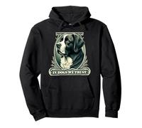 In Saint Bernard We Trust Funny Vintage St. Bernard Dog Pullover Hoodie