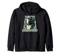 In Saint Bernard We Trust Funny Vintage St. Bernard Dog Zip Hoodie