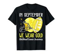 in September We Wear Gold Childhood Cancer Awareness Ribbon T-Shirt