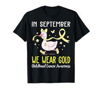 in September We Wear Gold Childhood Cancer Awareness Ribbon T-Shirt