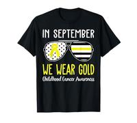 in September We Wear Gold Childhood Cancer Awareness Ribbon T-Shirt