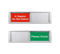 In Session Do Not Disturb/Please Knock Slider Door Sign for Training, Office, Therapist, Conference,Meeting in Progress Slider,Meeting in Session Indicator Tells Whether Room Vacant or Occupied-7 X 2