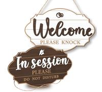 In Session Door Sign For Therapists - Please Do Not Disturb Sign For Office Door, Therapy Session In Progress Door Sign, Welcome Please Knock Sign For Door, Massage Therapy Decor