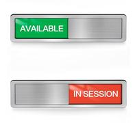 In Session Door Sign, Magnetic Office Door Signs, Available In Use Sign for Therapists, Massage, Conference Room, Hospital, School, Home Office