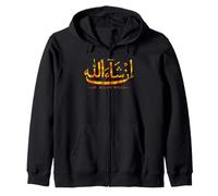 In Sha Allah If Allah Wills Quran Islam Calligraphy Muslim Zip Hoodie
