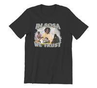in Sosa We Trust Chief Keef T-Shirt for Men Hip Hop Music Funny Cotton Tee O Neck Short Sleeve T Shirts Graphic Printed Clothing Black M