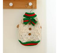 In-Stock Cross-Border Popular Pet Clothing Direct from the Source Factory, and Winter Star Sweaters for Dogs and Cats Collection(Hollowoutknittedsweater-redandgreen,L)
