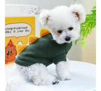 In-Stock Cross-Border Popular Pet Clothing Direct from the Source Factory, and Winter Star Sweaters for Dogs and Cats Collection(DinosaurSweater-Green,S)