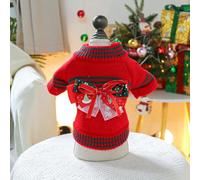 In-Stock Cross-Border Popular Pet Clothing Direct from the Source Factory, and Winter Star Sweaters for Dogs and Cats Collection(Happychristmassweater-red,XL)
