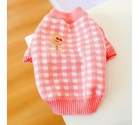 In-Stock Cross-Border Popular Pet Clothing Direct from the Source Factory, and Winter Star Sweaters for Dogs and Cats Collection(SugarBunnySweater-PinkWhite,L)