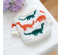 In-Stock Cross-Border Popular Pet Clothing Direct from the Source Factory, and Winter Star Sweaters for Dogs and Cats Collection(Colorfuldinosaursweater,XL)