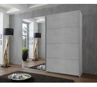 IN STOCK Ernie Concrete Grey 2 Door Sliding Wardrobe