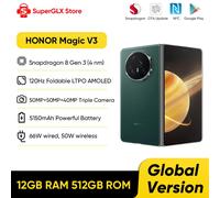 HONOR Magic V3 5G Foldable Smartphone Global Version 12GB+512GB 7.92" OLED Display Snapdragon 8 Gen 3 5150mAh 66W SuperCharge Velvet Black