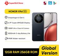 【IN STOCK】HONOR X9d Global Version 5G Smartphone 6.79" Super AMOLED Display 12GB RAM+256GB ROM 8300mAh Battery 66W NFC IP69K 8GB 512GB Black