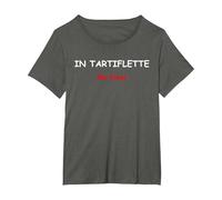 in Tartiflette we Trust Fromage Humour Tartiflette T-Shirt, Women's Plus, Asphalt Grey, 3X