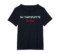 in Tartiflette we Trust Fromage Humour Tartiflette T-Shirt, Women's Plus, Black, 6X