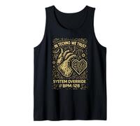 in Techno We Trust System Override Retro Rave Lover Tank Top