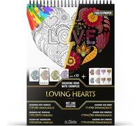 in Textu Adult Colouring Book Loving Hearts, 200 GSM Paper