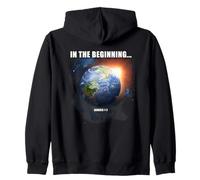 In The Beginning - Genesis 1-2 Creation Bible Verse Graphic Zip Hoodie