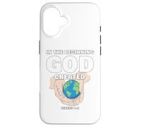 In The Beginning GOD Created - Christian Creation Genesis Case for iPhone 16
