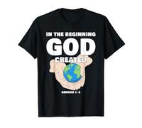 in The Beginning GOD Created - Christian Creation Genesis Value Graphic T-Shirt