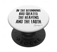 In the Beginning God Created Genesis 1:1 Bible Creation PopSockets Adhesive PopGrip
