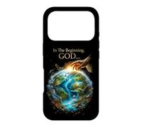 In The Beginning GOD... Earth Genesis 1:1 Bible Verse Nature Case for iPhone 17 Pro