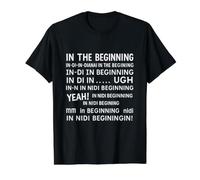 in the Beninging Meme Shirt Value Graphic T-Shirt, Men, Black, M