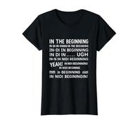 in the Beninging Meme Shirt Value Graphic T-Shirt, Women, Black, S