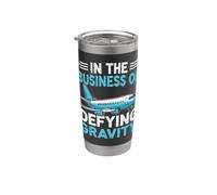 in the Business of Defying Gravity - Flight Instructor Gifts Stainless Steel Insulated Tumbler