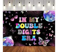 In the context of my double-digit era - retro disco party decor from the 2000s, perfect for party supplies 350x240CM