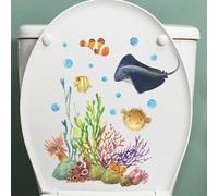 in the Dark Toilet Stickers Underwater World Toilet Decals Wall Stickers for Children's Room Ceiling Bathroom Decor