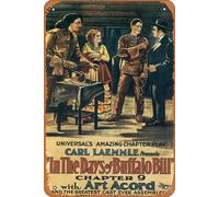 In the Days of Buffalo Bill Poster 8 x 12 Inches - Retro Vintage Metal Tin Sign for Home Bar Pub Garage Decor Movie Gifts