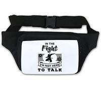 in The Fight I'm Not Here to Talk Funny Ninja Ninjutsu Graphic Waist Bag Fanny Pack White