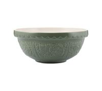 Mason Cash in The Forest Owl Mixing Bowl 4 Litre | 26cm Dark Green S18 Stoneware Bowl for Bread, Cake, Cookie, Pastry & Pudding Mixes, Embossed Woodland Design
