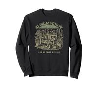 In The Garden He Walks With Grandma Christian Gardener Sweatshirt