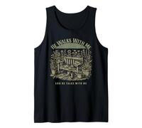 in The Garden He Walks with Grandma Christian Gardener Tank Top