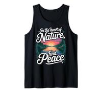 in The Heart of Nature Find Peace Sunset Lake Adventure Tank Top