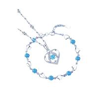 In the heart of the sea necklace set ladies bracelet sterling silver luxury niche exquisite bracelet to send lovers wife fashion Valentine's Day gift.