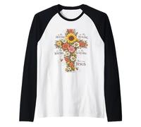 in The Hurting Healing Waiting Searching Jesus Cross Raglan Baseball Tee