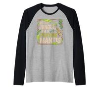 in The Jungle Im A Praying Mantis Insect Nature Raglan Baseball Tee