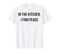 in The Kitchen I Find Peace Value Graphic T-Shirt, Men, White, L