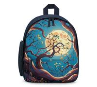 In The Magical Forest Night Sky Backpack for Men Women, Durable Small Bookbag Lightweight Daypack for Travel, Hiking, Blue-style, One Size, Daypack Backpacks