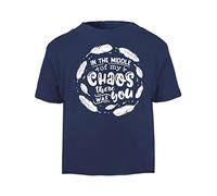 in The Middle of My Chaos There was You Feathers (Romantic Quotes for Couples, Anniversary) Short Sleeve Cotton Toddler t Shirt, 1-2 Years, Navy
