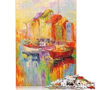 In The Morning at The Pier Puzzle for Adults And Teenagers 500 Pieces Wooden Puzzle Jigsaws for Adults Puzzle Gifts 500pcs (52x38cm)