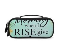 In The Morning When I Rise Give Me JesusPremium PU Leather Handbag, DIY Custom Printed Tote Bag, Portable Top Handle Bag with Inner Compartment, Wear Resistant Easy Clean Multi-purpose Storage Pouch F