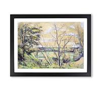 In The Oise Valley By Paul Cezanne Classic Painting Framed Print | A2 Black Framed Wall Art | Ready to Hang | Classic Landscape Picture | Living Room Bedroom Lounge Office