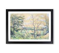 In The Oise Valley by Paul Cezanne Framed Print | A2 Black Framed Wall Art | Ready to Hang | Modern Landscape Picture | Living Room Bedroom Lounge Office