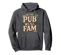 In The Pub We All Fam St Patricks Day Lucky Shamrock Retro Pullover Hoodie