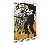 In The Reading Room By Moriz Jung Canvas Print | Gallery Wrapped 30mm Frame Wall Art | 20x14 inches | Ready to Hang | Classic Picture | Living Room Bedroom Lounge Office